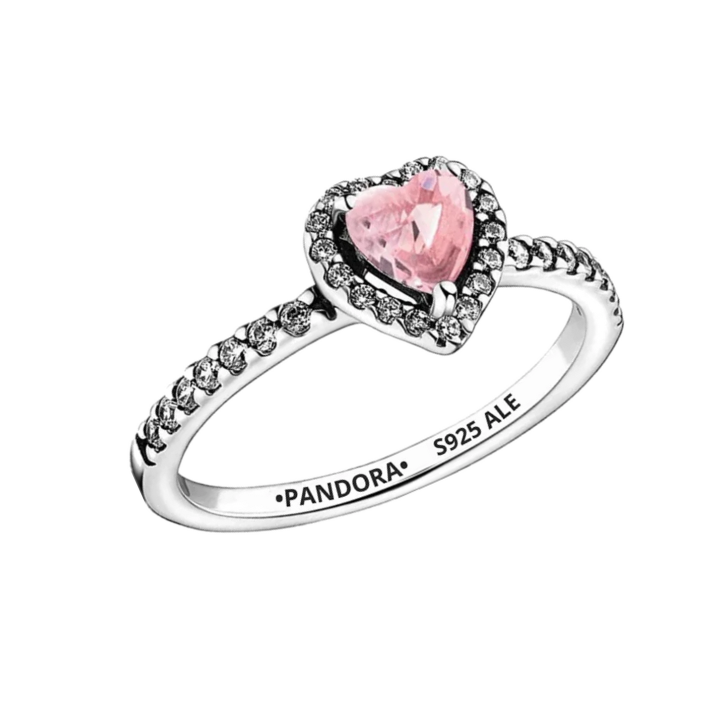Anillo Corazón Elevado Rosa