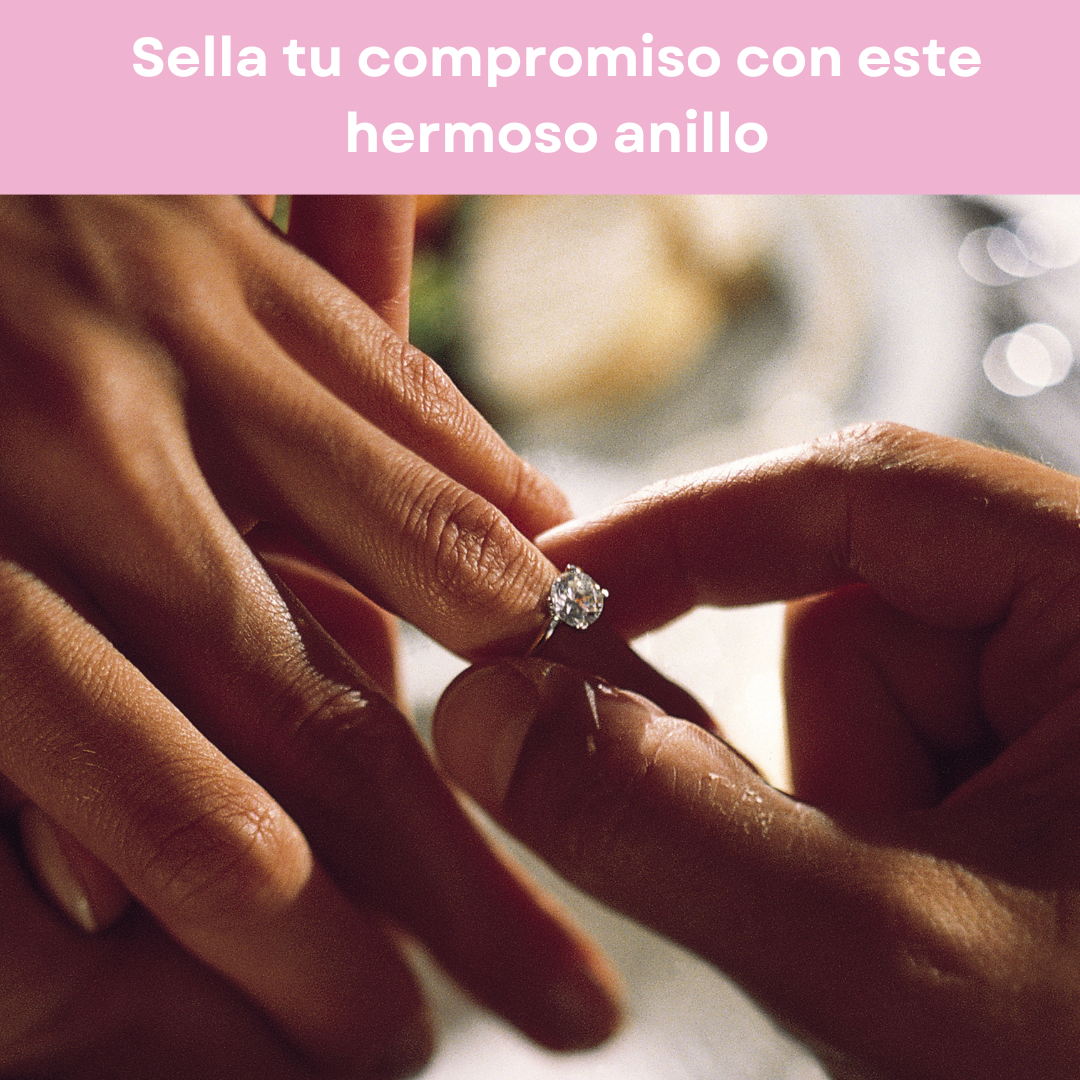 Anillo Solitario Zirconia Ajustable