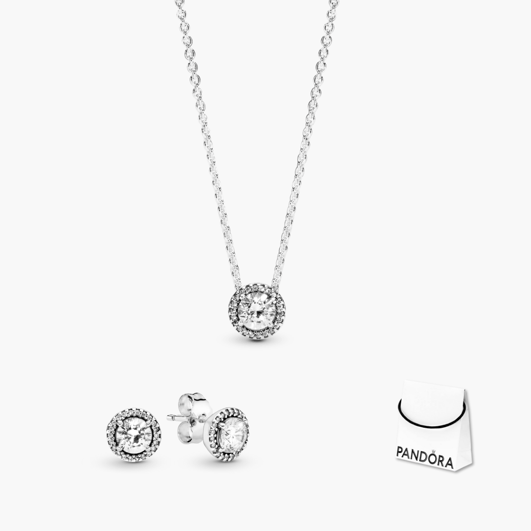 Set de collar y aretes círculo